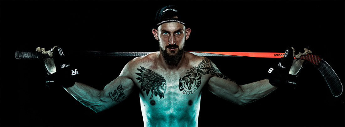 Sportler Portrait Eishockeyspieler